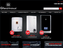 Tablet Screenshot of gleamoushotwater.com.au